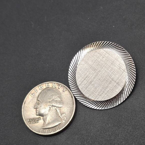 Lamode Sterling Silver Brooch Circle Brooch Edged Design - Picture 3 of 10